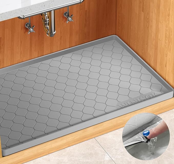 Winisok Silicone Under Sink Mat 34" x 19", kitchen Essentials and Gadgets by Winisok