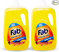 La's Totally Awesome Fab Liquid Dish Soap, Lemon Scent, 90 fl oz (Pack of 2), Powerful Grease-Cutting Dishwashing Liquid, Gentle on Hands, for Pots, Pans, Glassware & Cookware