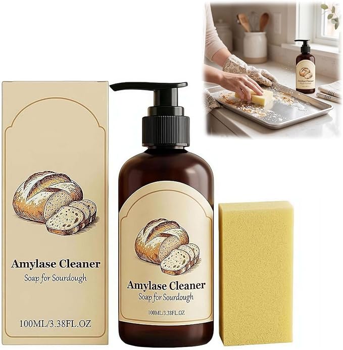 Dough Dissolve Soap for Sourdough, Dough Cleaner Soap for Sourdough, Sourdough & Baking Mess, Reduces the Need for Scrubbing and Soaking, for Kitchen of Bowls, Pots, Utensils (1 pc)