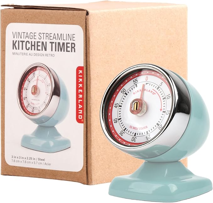 Kikkerland Vintage Streamline Timer – Retro Decor - Image 5