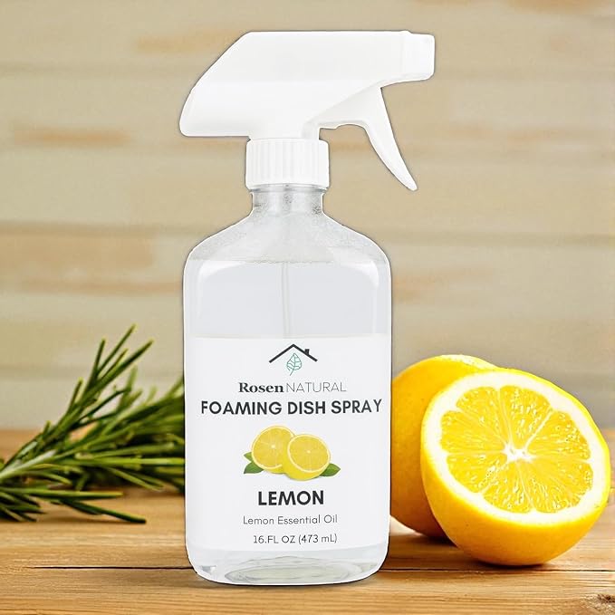 Natural Lemon Foaming Dish Spray, Powerful Foaming Action, 16 fl oz, 5 Scent (Lemon)