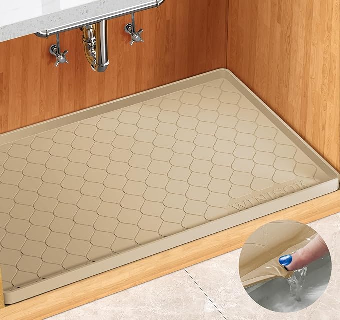 Winisok Silicone Under Sink Mat 34" x 22", kitchen Essentials and Gadgets by Winisok
