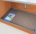 SIKADEER 37" x 22" Under Sink Mat Waterproof, Silicone Mat Kitchen Drawer Shelf by SIKADEER