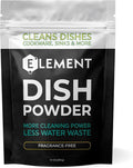 ELEMENT Dish Powder | Grease-Fighting Dish Soap | No Harsh Chemicals, Liquidless, Plastic-Free | Plant-Based Pouch (10 OZ Pouch, Fragrance-Free)
