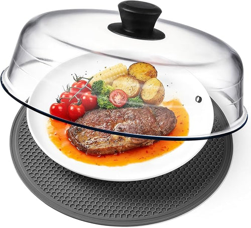 2 in 1, Glass Microwave Splatter Cover by Unknown