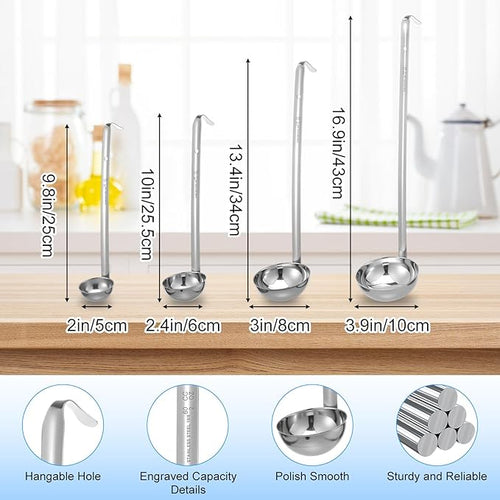 8pcs Stainless Steel Soup Ladle - Image 2