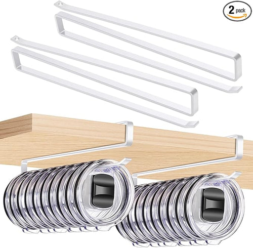 2pack Tumbler Lid Organizer for Corner Cabinets, Space-Saving Cup Holder by Unknown