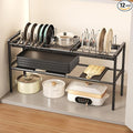 Mustorn Pots and Pans Organizer Under Cabinet, Expandable 2 Tier Under Sink by MUSTORN