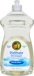 Earth Friendly Dishmate - Free and Clear - Case of 6 - 25 fl oz