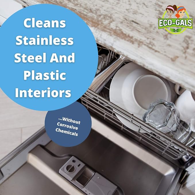 Eco-Gals Dish Cleaning Ultra Pack With Eco-Scrubz Dishwasher Cleaner Plus Eco-Shines Dish Detergent with 3 in 1 Power of Liquid, Powder, and Gel for Brighter Cleaner Dishes