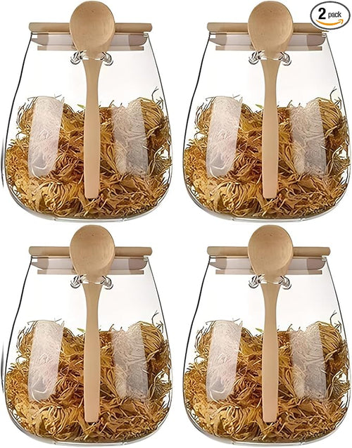 Airtight glass jar storage container by DNIENKGE