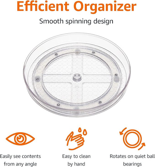 Amazon Basics Clear Lazy Susan Turntable Organizer - Image 2
