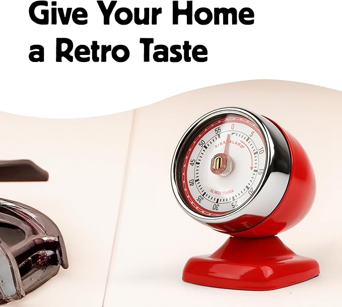 Kikkerland Vintage Streamline Timer – Retro Decor - Image 2