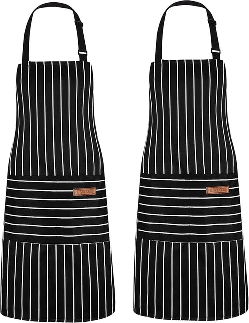 2Pack Adjustable Kitchen Apron for Women Men by ZAIORD