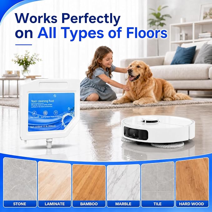 3 pcs Robot Vacuum Cleaning Solution for Dreame L10s Ultra | 31.74 Fl Oz Floor Cleaning Solution for Multi-Surface, Compatible with Dreame L10s Ultra Robot Vacuum Cleaner Detergent