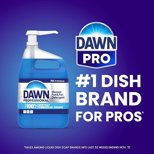 Dawn PRO Heavy Duty Manual Pot & Pan Detergent, Dish Soap (1 gal, 4 pack)