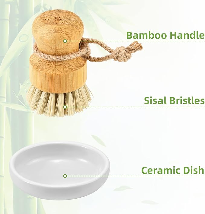 SUBEKYU Bamboo Dish Scrub Brush - Image 5