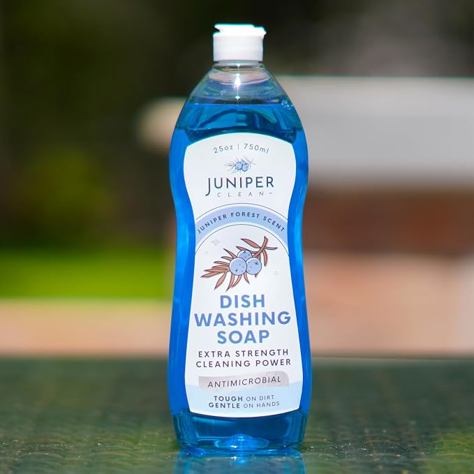 Juniper CLEAN, Dish Soap, Juniper Scent, Liquid Dish Washing Soap Squeeze Bottle 25 Fl Oz (Pack of 1)