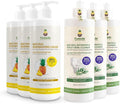 Fuwa3e Natural Dish Soap Pineapple (3 Pack) & Bathroom Toilet Cleaner (3 Pack)