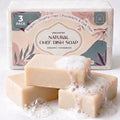 Natural Dish Soap Bar, Cleaning Dishes Solid Block for Kitchen - Organic Biodegradable Dishwashing, only 4 Ingredients, Gentle on Hands - Unscented (3 Pack, 19oz)