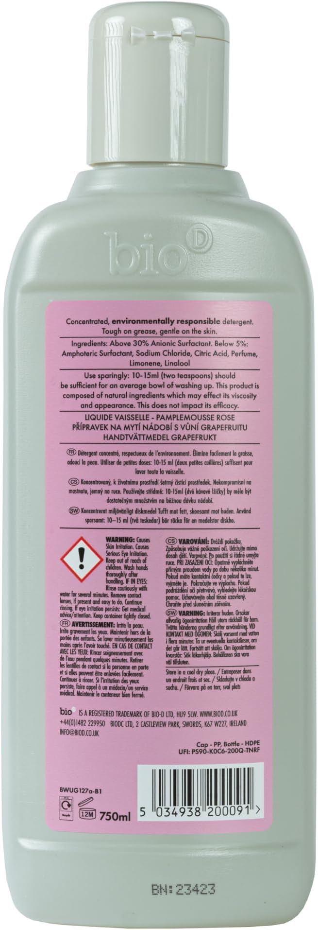 Bio D | Washing Up Liquid | 2 x 750ml