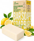 Natural Non-Toxic Dish Washing Soap - Dyes And Fragrance Free - Vegan Cruelty-Free Eco-Friendly And Zero Waste Dishwashing Handmade Solid Bar Soaps Detergent & Biodegradable (Lemon Single)