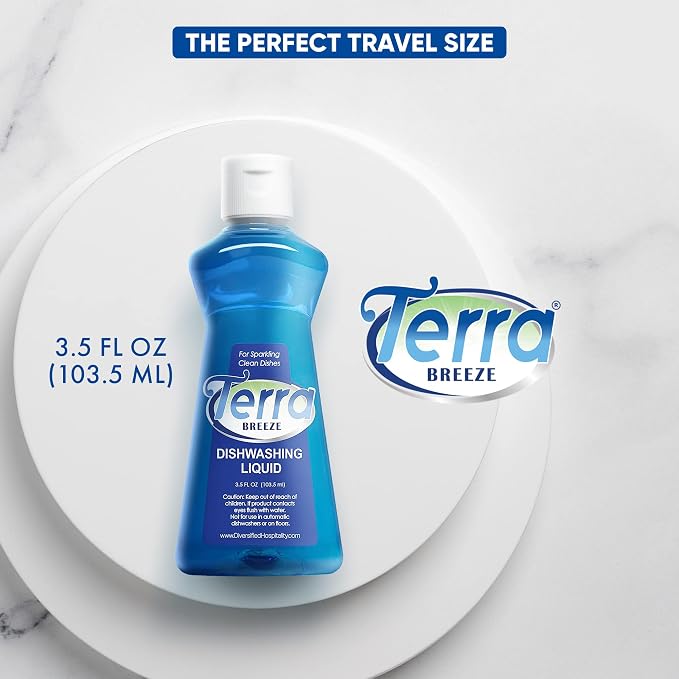 72-Count 3.5 oz Travel Size Dish Soap, Bulk Hotel Amenities | Hospitality Supplies, Hotels, Resorts, Motels, guest amenities, hotel room essentials, guest bathroom supplies, housekeeping