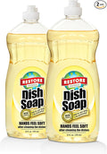 Restore Naturals Non Toxic Liquid Dish Soap - 25 Fl Oz - Plant Based | Biodegradable | Gentle Formula | Cruelty Free | Made in the USA - 2 Pack