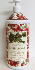 Beautiful Holiday Molly Berry Dish Soap with Essential Oils – 32 fl oz Powerful Grease-Fighting Liquid Soap, Fresh Fruity Scent, Gentle on Hands, Effective Kitchen Cleaning