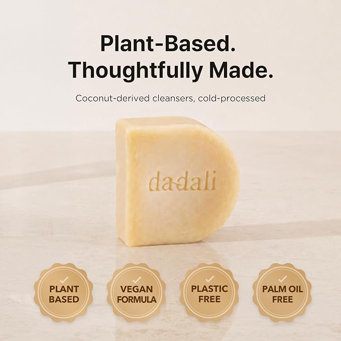 dadali Solid Dish Soap Bar for Dishes (5 Bars, 25 oz) – Plastic-Free Dishwashing Soap Block, Plant-Based & Vegan, Palm Oil-Free, Cuts Grease, Gentle on Hands, Sulfate & Paraben Free