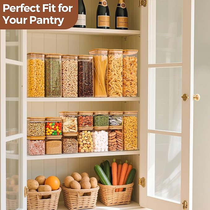 ComSaf Glass Spaghetti Pasta Storage Containers - Image 5