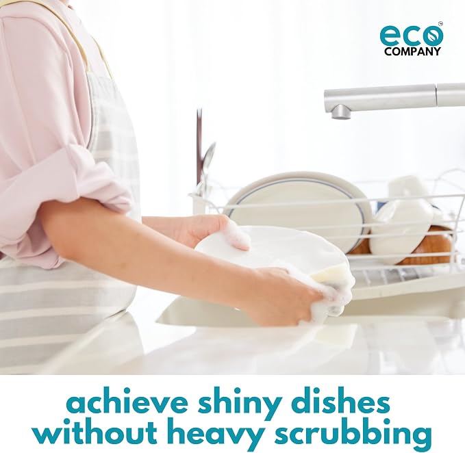 Eco Dishwashing Liquid, Unscented, 1 Gallon, Plant-based Dish Soap, Concentrated, Fragrance Free, Biodegradable, Grease Cutting Formula, Bulk Dish Soap Refill, Eco Friendly Dishwashing