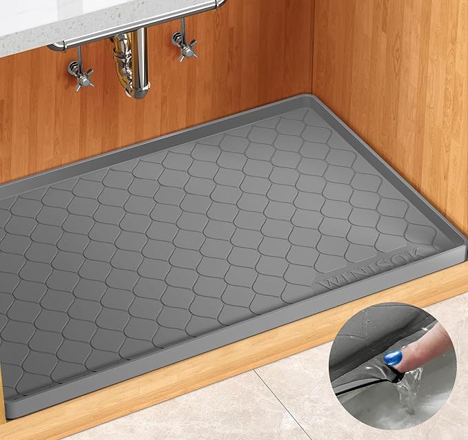 Winisok Silicone Under Sink Mat 28" x 22", kitchen Essentials and Gadgets by Winisok