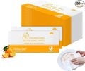 Dish Cleaning Wipes Individually Wrapped Travel Dish Soap Wipes Orange Scent 7.7”x 7.3“ Disposable Wipes Portable for Kitchen Outdoor Traveling Camping RV Quick Clean (100)