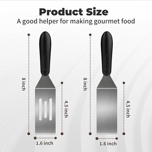 2Pcs Stainless Steel Spatula Set, Mini Serving Spatula - Image 2