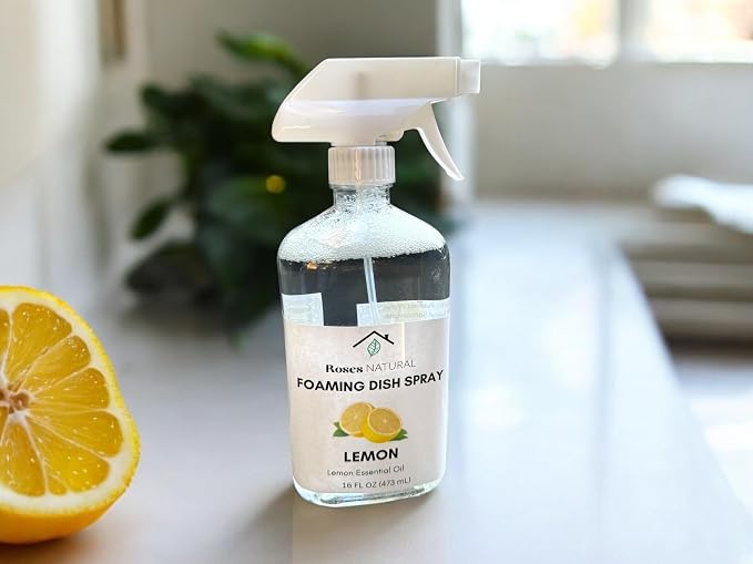Natural Lemon Foaming Dish Spray, Powerful Foaming Action, 16 fl oz, 5 Scent (Lemon)