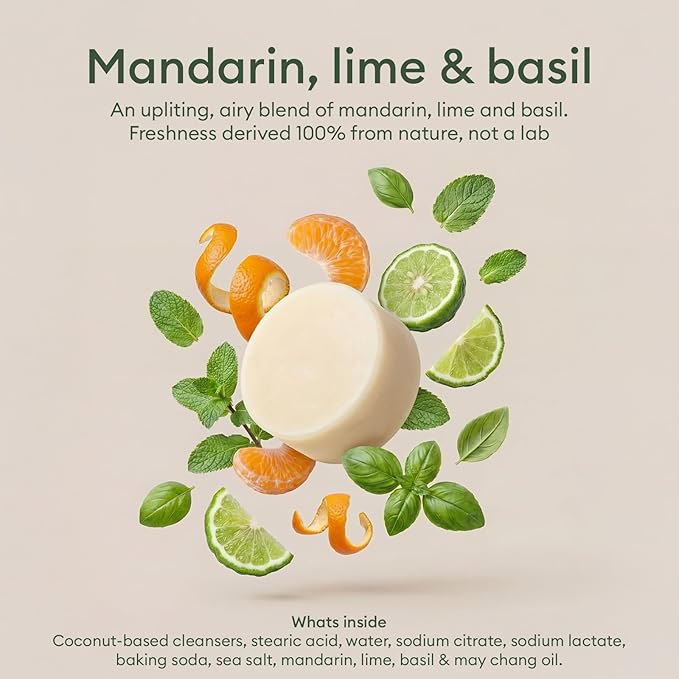 Dish Soap Bar 3 Pack, Coastal Citrus Mint, Mandarin, Spearmint, Cypress & Bergamot Oils, Coconut Cleanser, Plant-Based Solid Dish Soap, Zero-Waste, Plastic-Free, FSC-Certified Kraft Packaging