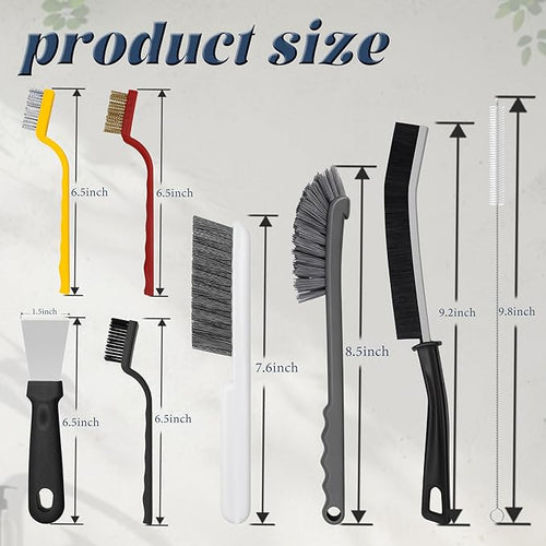 15pcs Crevice Cleaning Brush, Hard Bristle Brushes, Grout Cleaner Brush - Image 2