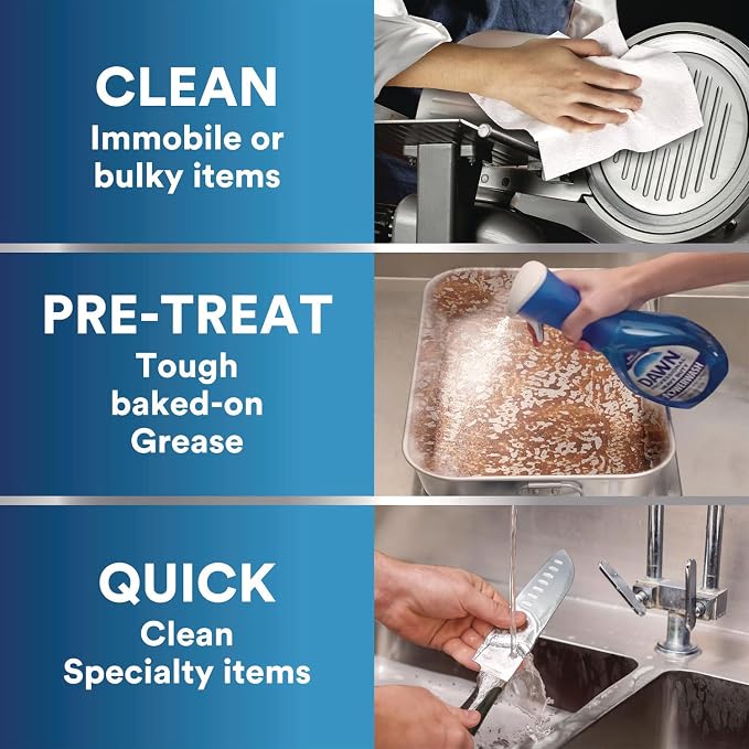 Dawn Heavy Duty Powerwash Commercial Dish Spray, 16 Fl Oz (Pack of 1) bundled with Heavy Duty Sctoch Brite Sponge