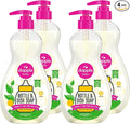 Dapple Baby Fresh Citrus Bottle & Dish Soap - (4 Pack) 16.9 fl oz - Cleans Baby Bottles, Sippy Cups, Pacifiers, Breast Pumps, & More - Gently Removes Milk Film & Odors - Includes 1 Pump