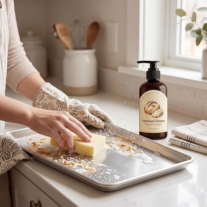 Dough Dissolve Soap for Sourdough, Dough Cleaner Soap for Sourdough, Sourdough & Baking Mess, Reduces the Need for Scrubbing and Soaking, for Kitchen of Bowls, Pots, Utensils (1 pc)
