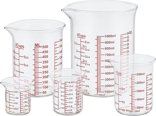 Ackers High Borosilicate Glass Measuring Cup Set by AckersBORO33