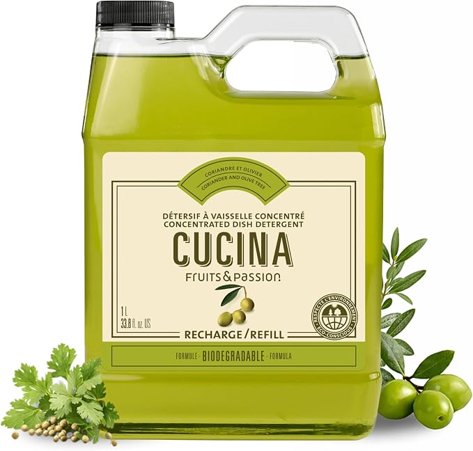 CUCINA Dish Detergent Refills - 34 fl. oz.- Coriander and Olive Tree