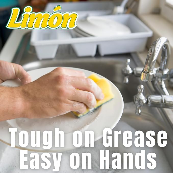 Diversey Limon Pot & Pan Detergent - Tough On Grease, Easy On Hands - High-Sudsing Liquid Dish Soap Concentrate, Lemon Fresh Scent, 1-Gallon (Pack of 2)