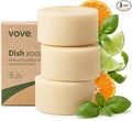 Dish Soap Bar 3 Pack, Coastal Citrus Mint, Mandarin, Spearmint, Cypress & Bergamot Oils, Coconut Cleanser, Plant-Based Solid Dish Soap, Zero-Waste, Plastic-Free, FSC-Certified Kraft Packaging
