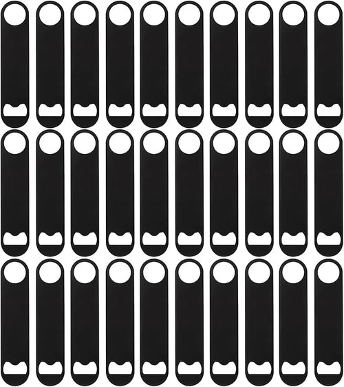 30 Pcs Flat Bottle Opener 7 Inch Black Stainless Steel Beer bottle Openers by ZCYSRLQIN