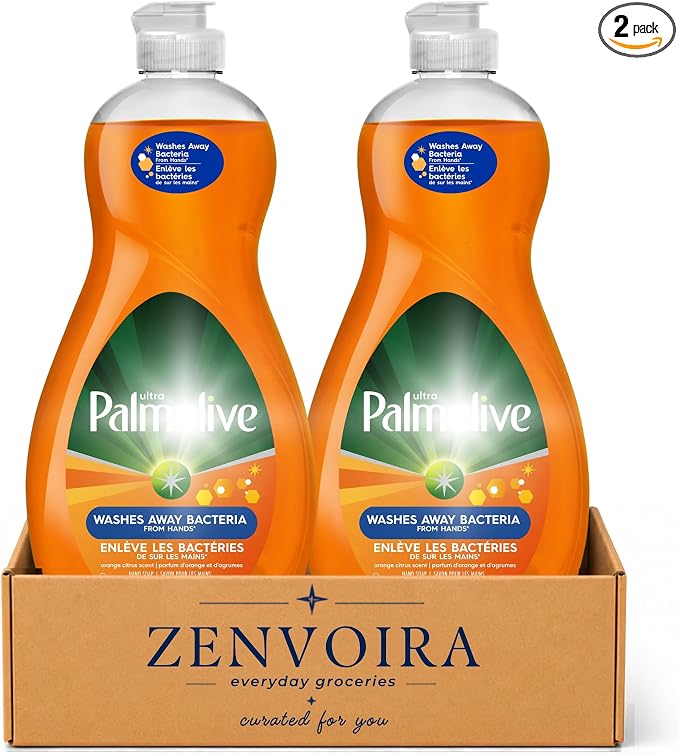 Cleaning Palmolive Ultra Liquid Dish Soap Orange Scent 591ML-2 Ct