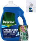 Ultra Professional Concentrated Oxy Degreaser Dish Soap Refill, 145 Fl Oz, bundled with Heavy Duty Scotch Brite Sponge