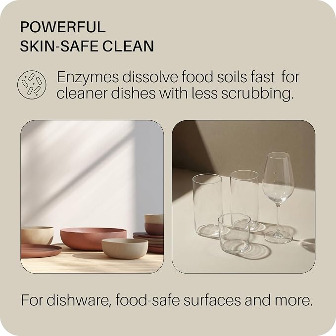 Everneat Ultra-Concentrated Dish Soap (Bloom) | Lavender, Clary Sage, Copaiba & Orange EO | Plant-Based, Cuts Grease, For Handwash + Dishwasher| Eco-Friendly, Refillable Glass Bottle (16oz)