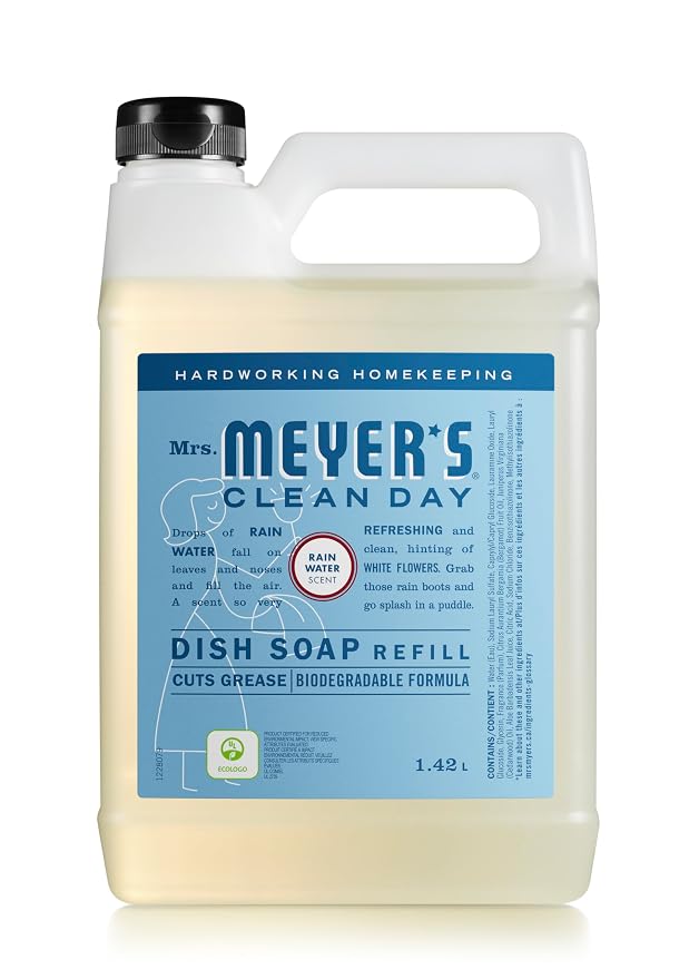 Mrs Meyer's Rain Water Dish Soap Refill, 1400 ML